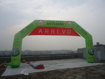 โลโก้พิมพ์ Oxford Fabric Inflatable Arches สำหรับการแข่งรถหรือการโฆษณากันน้ำ