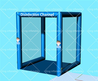 ฆ่าเชื้อแบบพกพา PVC 0.8 มม. ช่องทางการฆ่าเชื้อเต็นท์ช่อง