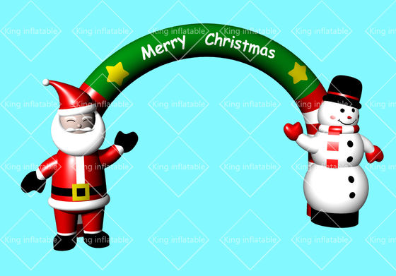 Outdoor King 420D Inflatable Merry Christmas Arches ผ้าไนลอนซานตาคลอส Snowman
