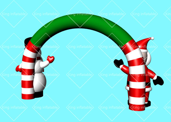 Outdoor King 420D Inflatable Merry Christmas Arches ผ้าไนลอนซานตาคลอส Snowman
