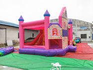 เด็กกลางแจ้งพองสวนสนุกเจ้าหญิงกระโดดปราสาท Bounce House PVC Tarpaulin