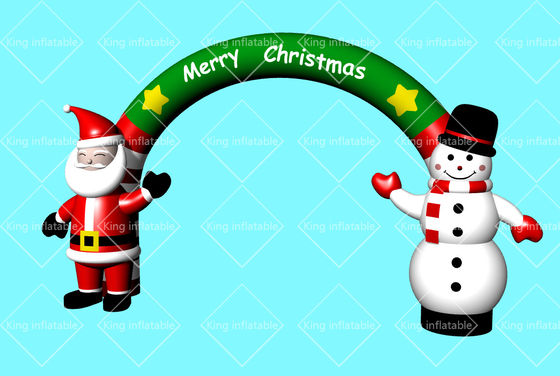 Outdoor King 420D Inflatable Merry Christmas Arches ผ้าไนลอนซานตาคลอส Snowman