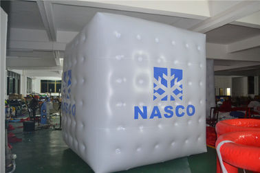 0.2 มิลลิเมตรพีวีซี Cube โฆษณาทำให้พองลูกโป่งเต็นท์พองที่มีการพิมพ์โลโก้