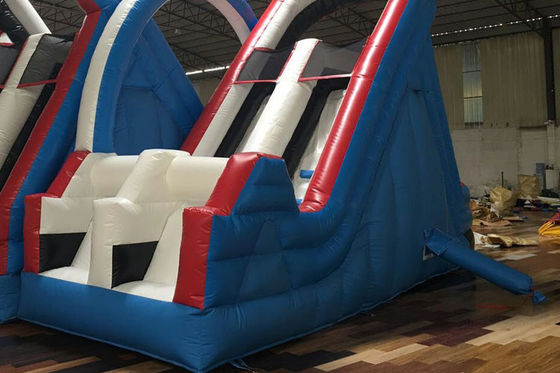 เด็กเล่น Roller Coaster สไลด์ลมทำให้พอง Amusemet Park Slide