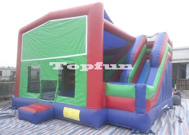 ปรับแต่งงานศิลปะ 20ft DIY ปราสาทกระโดดพองที่มีหลังคา N สไลด์สำหรับเด็ก