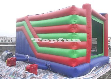 ปรับแต่งงานศิลปะ 20ft DIY ปราสาทกระโดดพองที่มีหลังคา N สไลด์สำหรับเด็ก