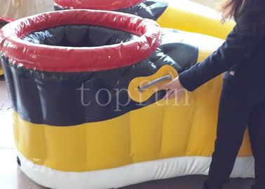 รองเท้าเป่าลมพีวีซีเหลืองสำหรับสนามแข่งที่น่าสนใจสนามฟุตบอลพอง