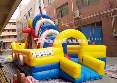ปลอดภัยปราสาทกระโดดพอง Barque, เรือ Bouncy ทำให้พองพร้อมสไลด์ยาว