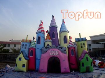 ปราสาท Cinderella ยักษ์มหัศจรรย์ปราสาทกระโดด PVC สีสันสดใส