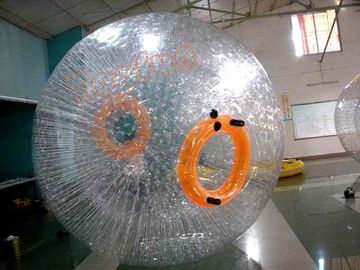 สันทนาการ TPU พองหญ้า Zorb สีส้มเส้นผ่าศูนย์กลาง 3 เมตรฟุตบอลลูก Zorb