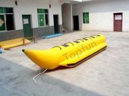 สีเหลือง Waterproff กล้วยพองบินเรือประมงกับพีวีซีการป้องกันที่แข็งแกร่งแถบกันชนสีดำ