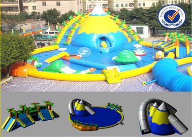 PVC Inflatable 30M สระว่ายน้ำทำให้พองน้ำสวนสาธารณะภาพนิ่งขนาดใหญ่สำหรับฤดูร้อน