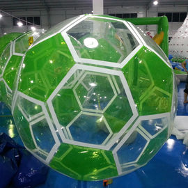 ลูกบอลพองลม PVC สีขาว / เขียวขนาด 1.0 มม