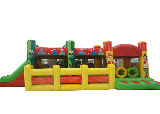 Fun Kids Inflatable Obstacle Course เช่า 0.55mm PVC Tarpaulin