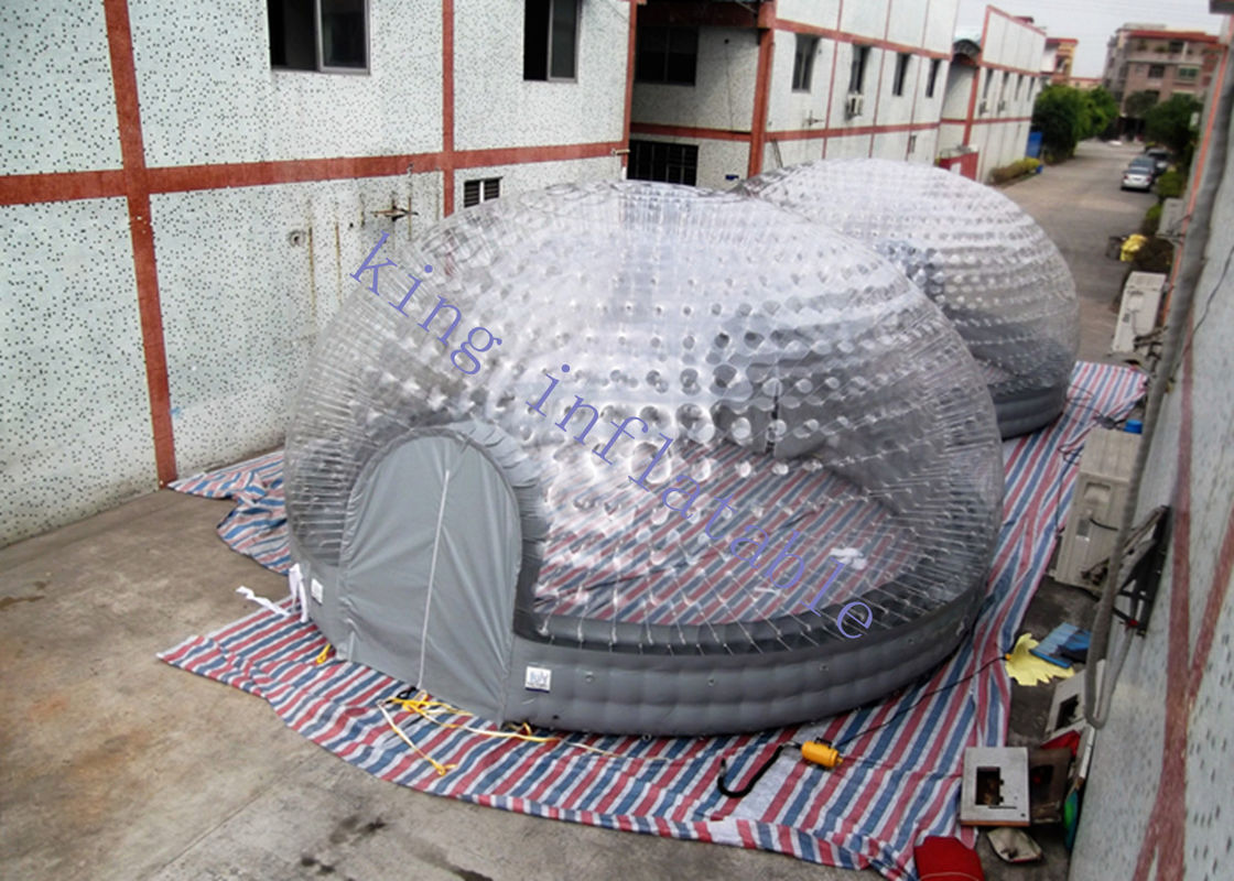8m Diameter Combo Transparent Inflatable Dome Tent For Party / Exhibition