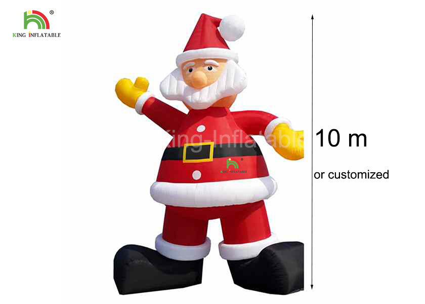 210D Nylon 10 m H Inflatable Santa Claus Advertising Christmas Decoration