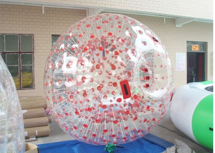 สีแดงยักษ์กีฬาพองลูก Zorb ลูกหนูแฮมสเตอร์ของมนุษย์ที่มีสีสัน D- แหวน