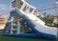 0.9mm PVC Tarpaulin jungle gym  inflatable floating water slides for sea