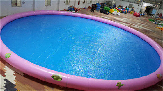 16mD ขนาดใหญ่รอบ 0.9 มม. PVC Tarpaulin สระว่ายน้ำทำให้พองสำหรับเด็กเล่นกลางแจ้งหรือในร่ม